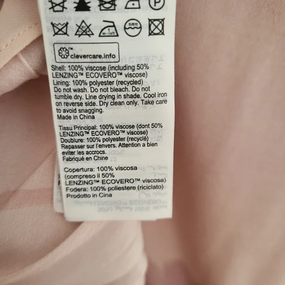 All Saints Cassandra Ume Petal Pink Dress Long Sleeve Size 4 - Picture 16 of 16